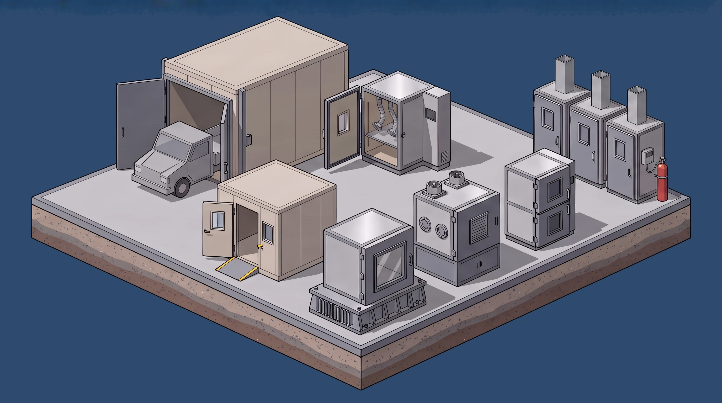 Environmental Qualification Lab — annotated application scene