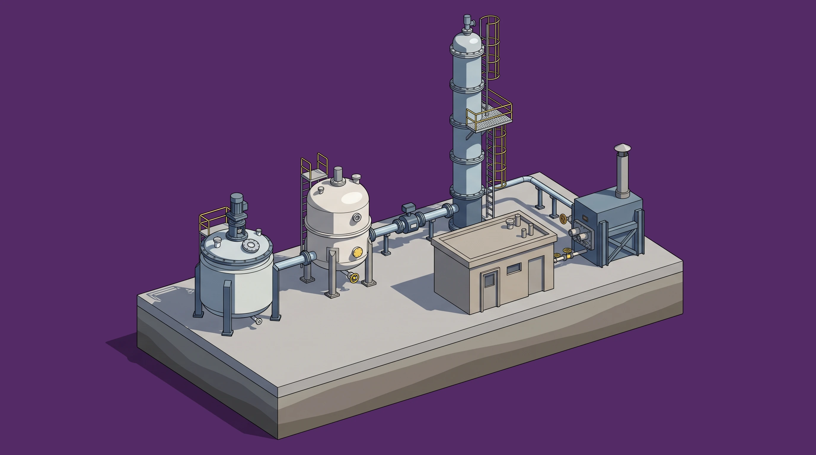 Reactor & Process Train — annotated application scene