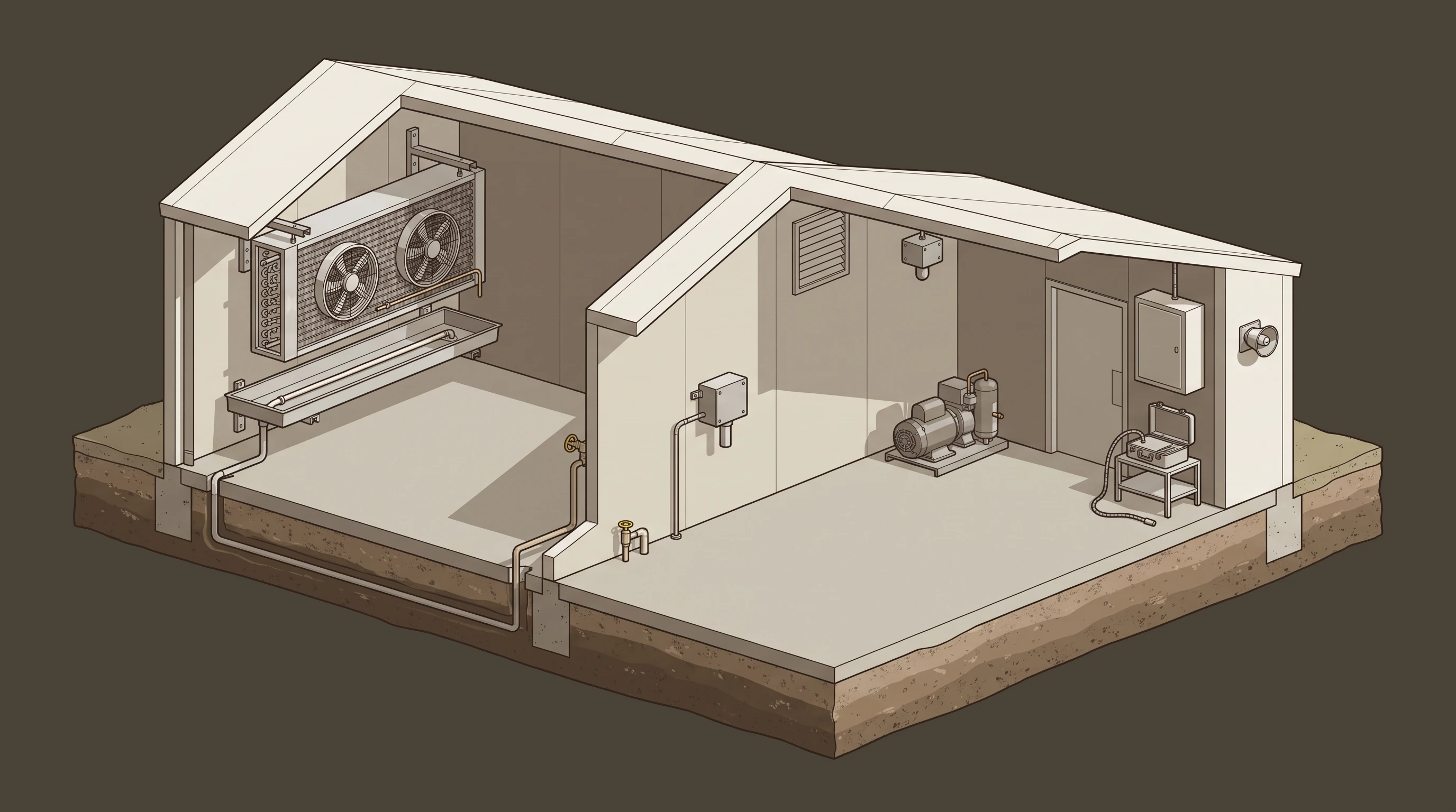 Cold Storage & Refrigeration — annotated application scene