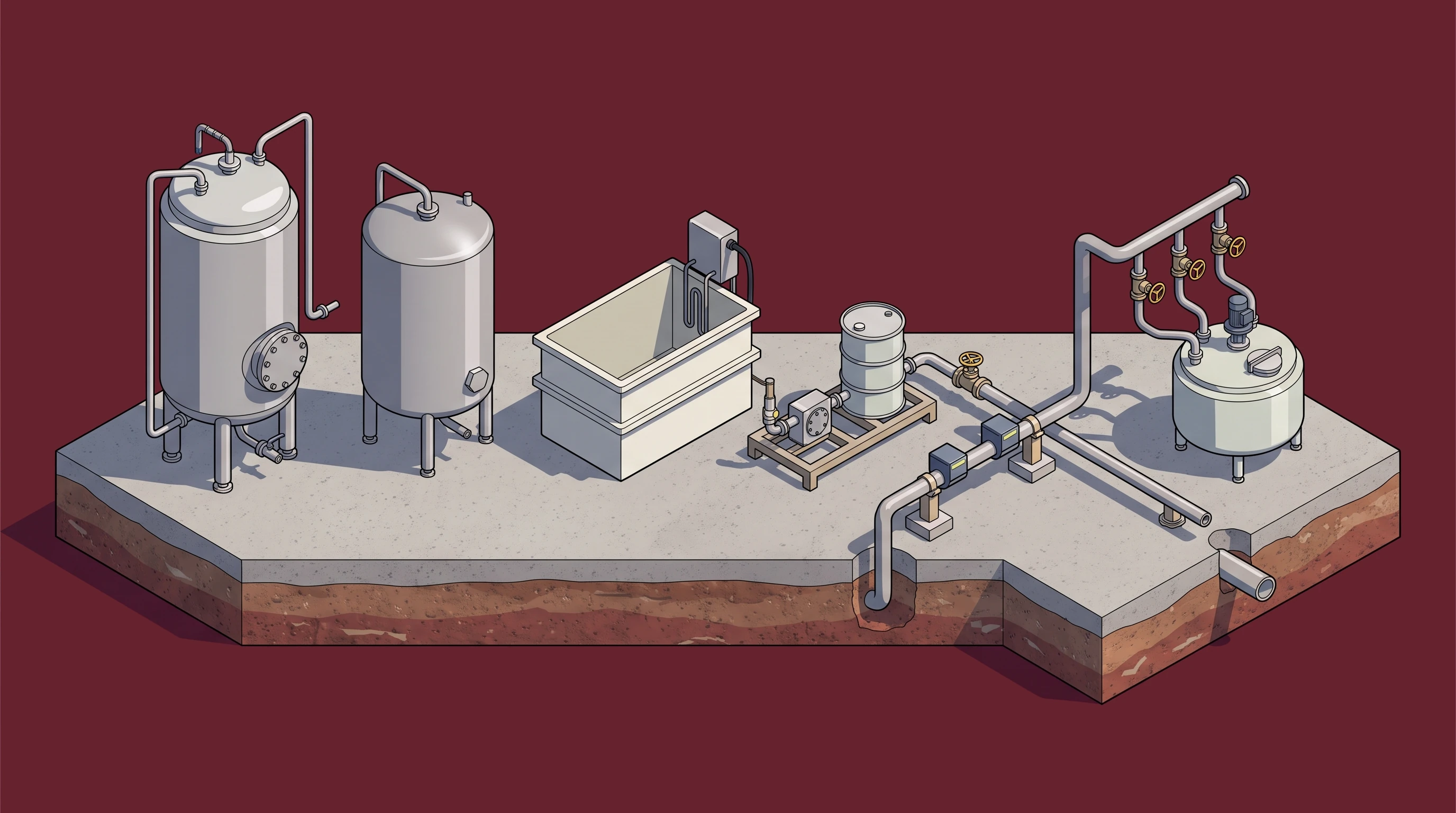 CIP & Plant Water — annotated application scene