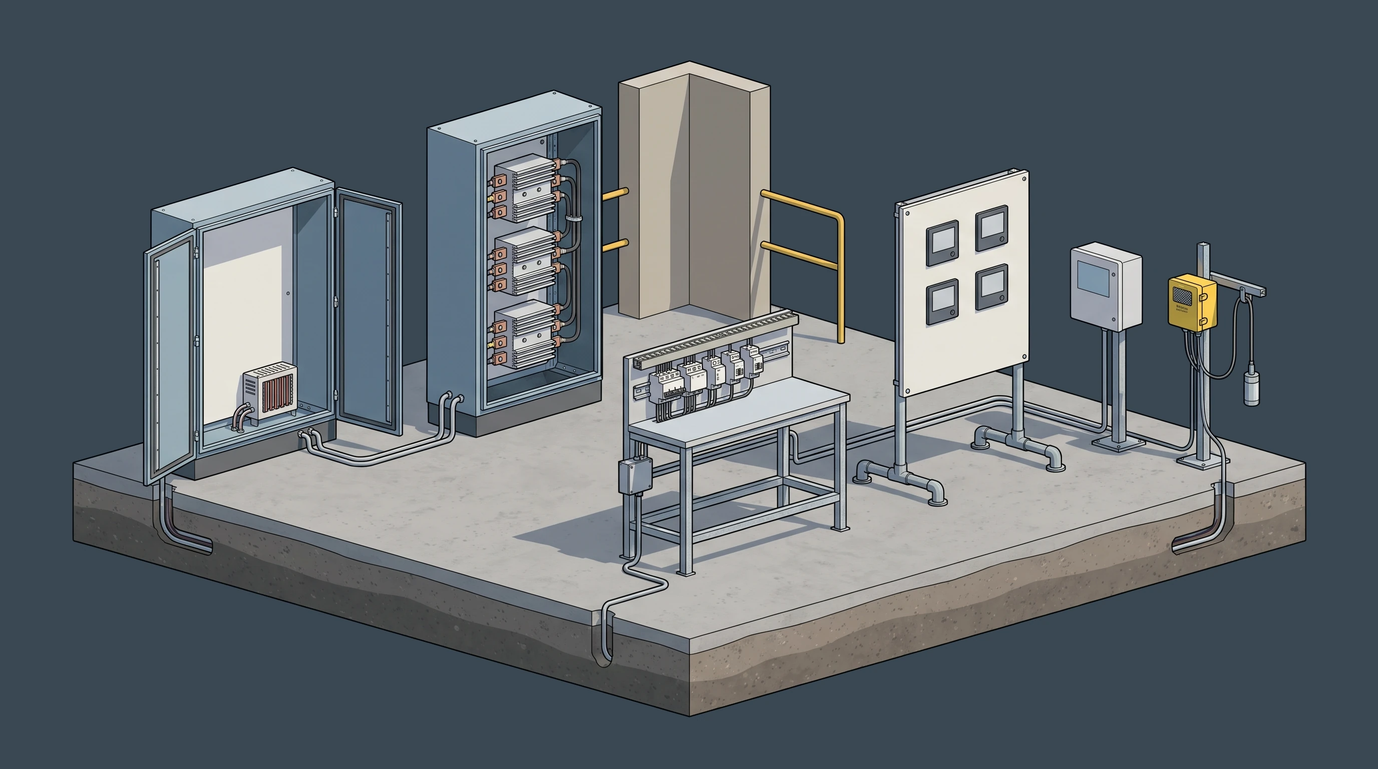 Panel Shop & Controls — annotated application scene