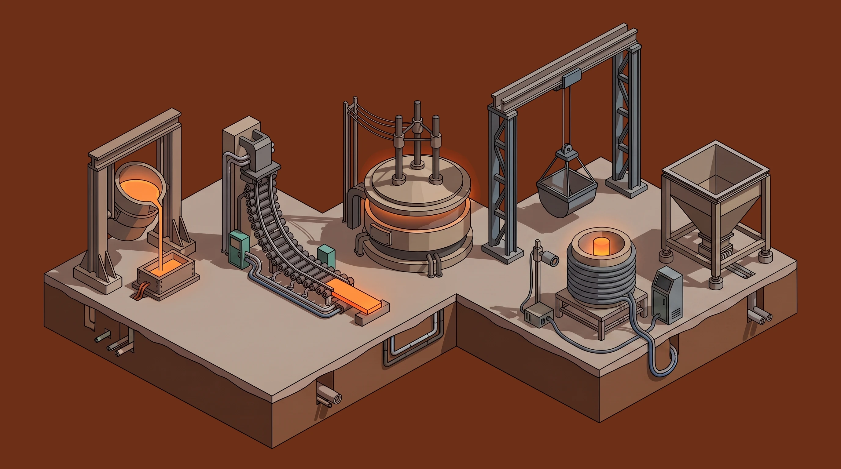 Melt Shop & Casting — annotated application scene