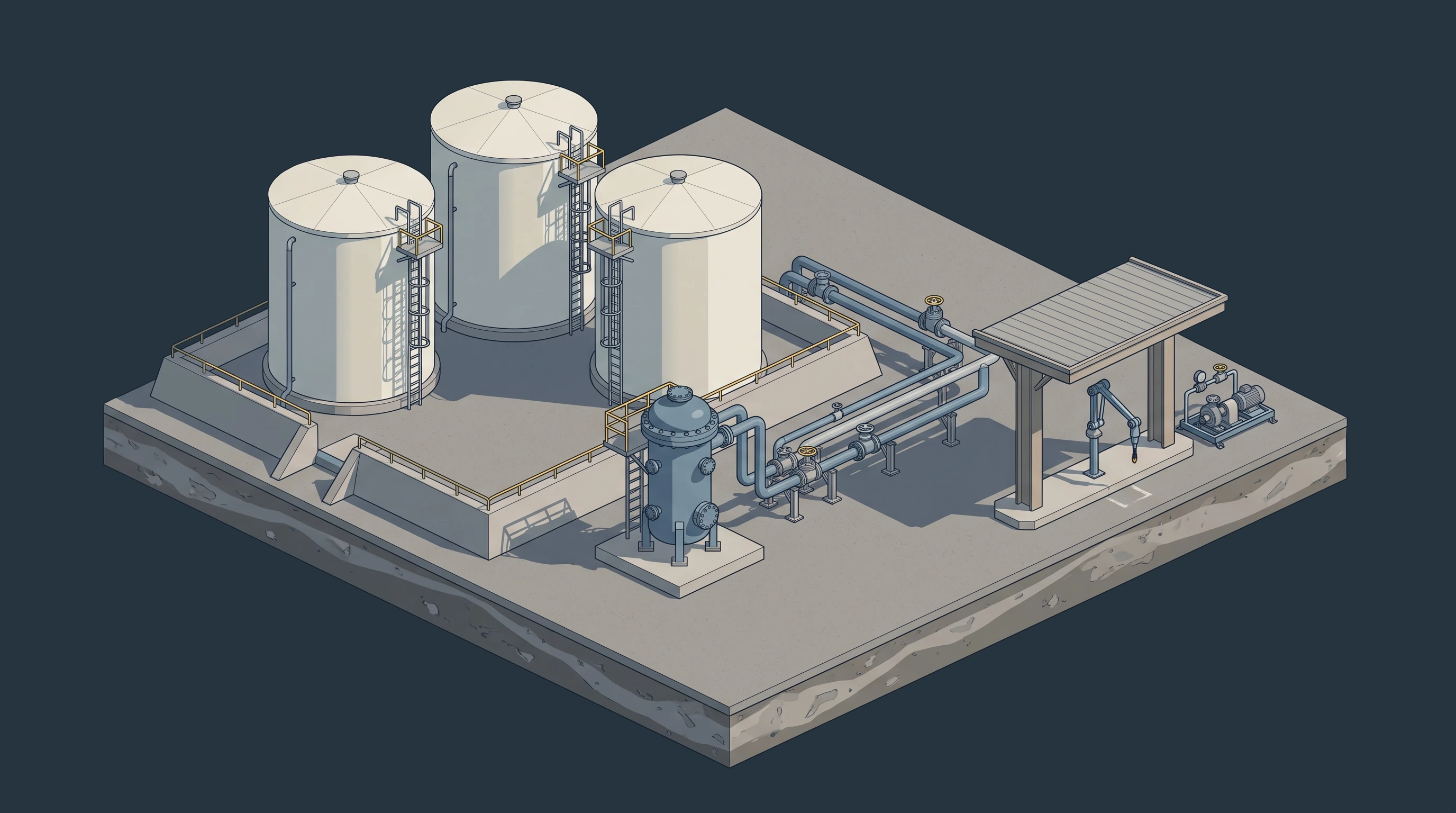 Tank Farm & Terminal — annotated application scene