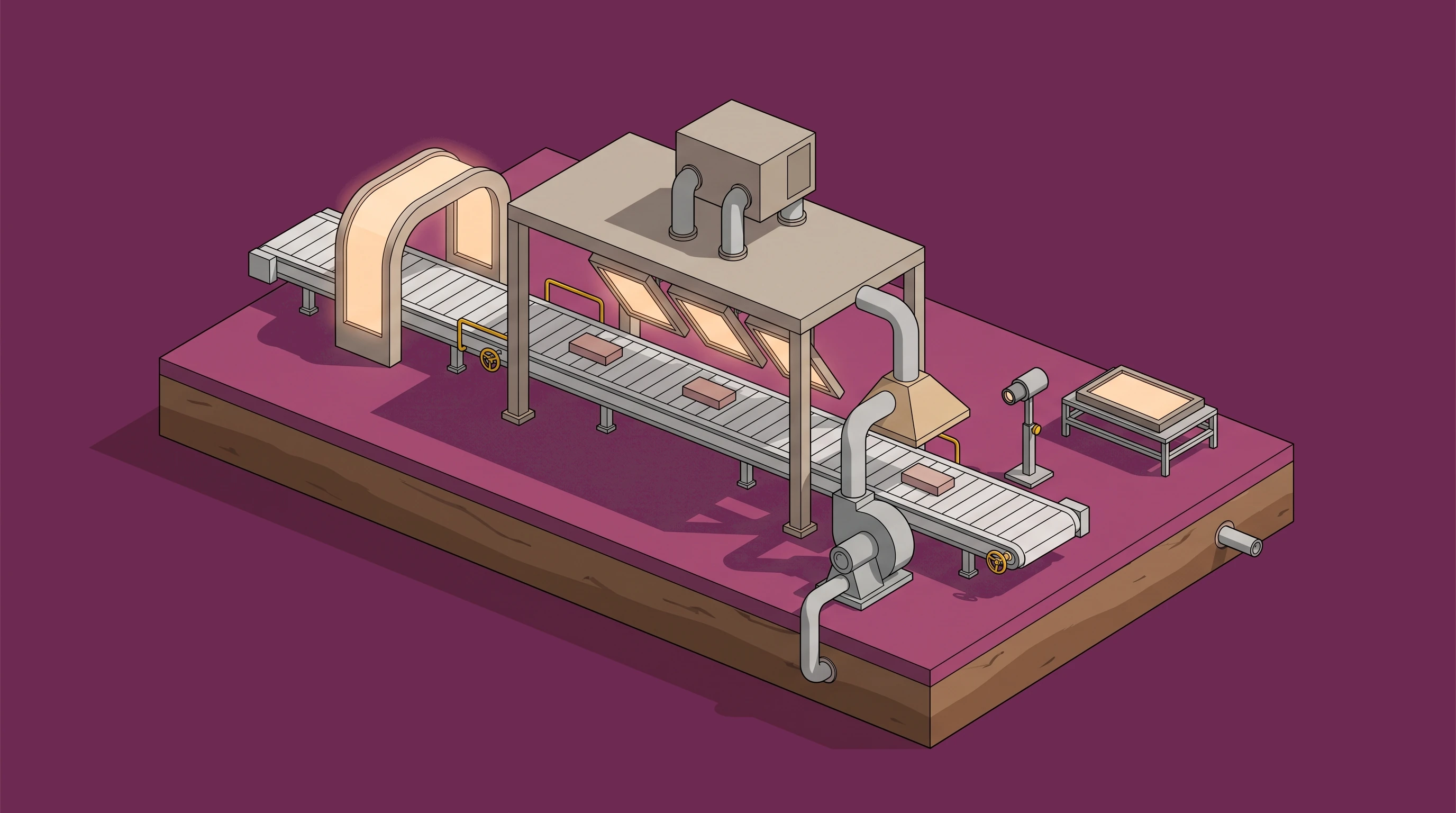 IR Curing & Drying — annotated application scene