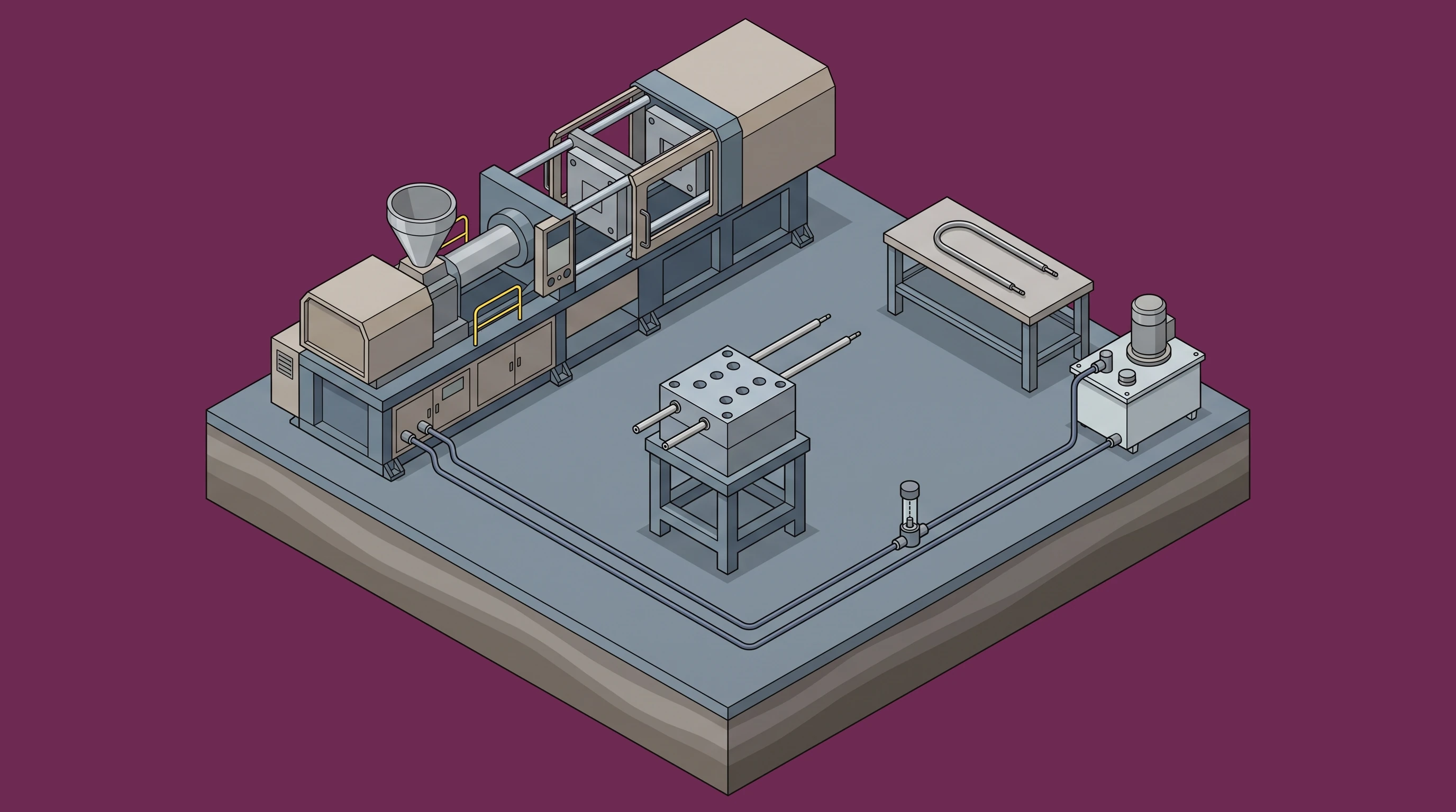 Molding Presses & Hydraulics — annotated application scene