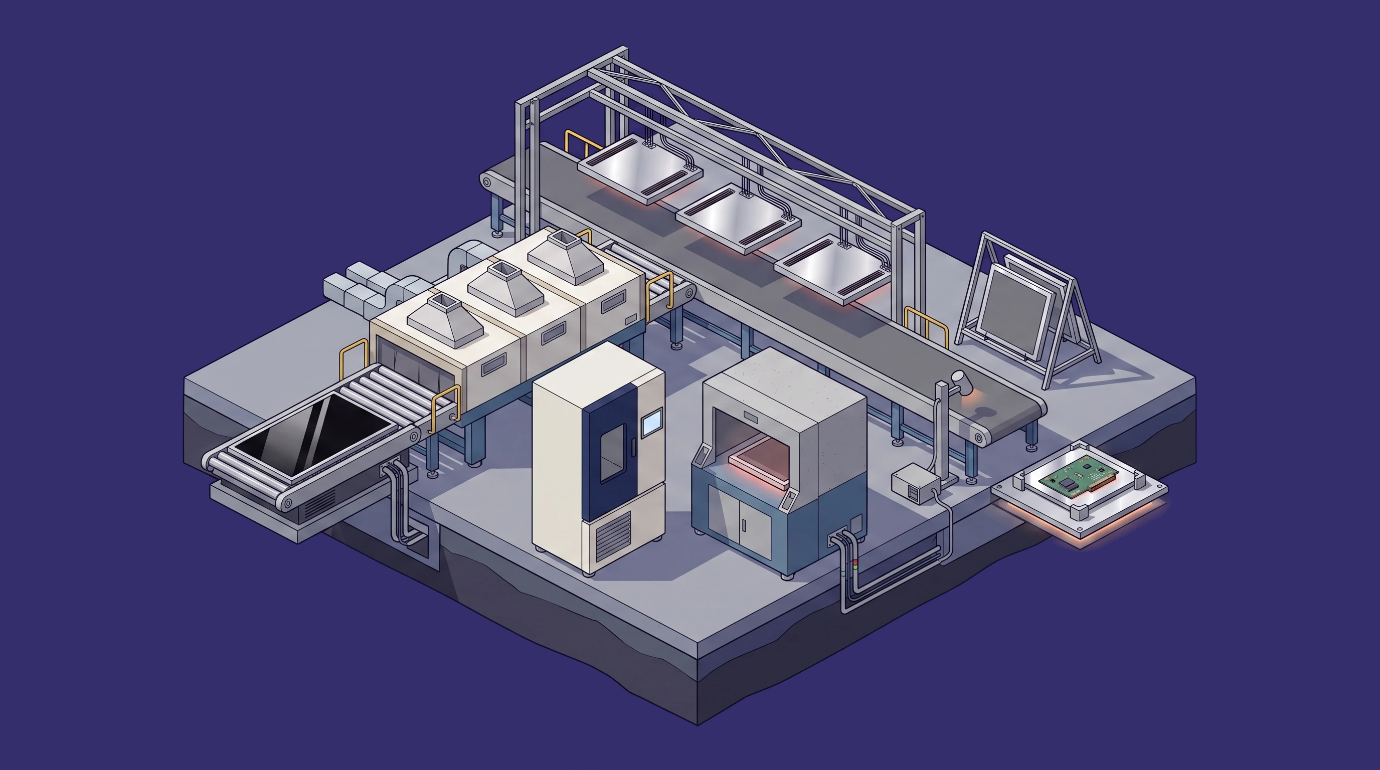 Electronics Assembly & IR Curing — annotated application scene