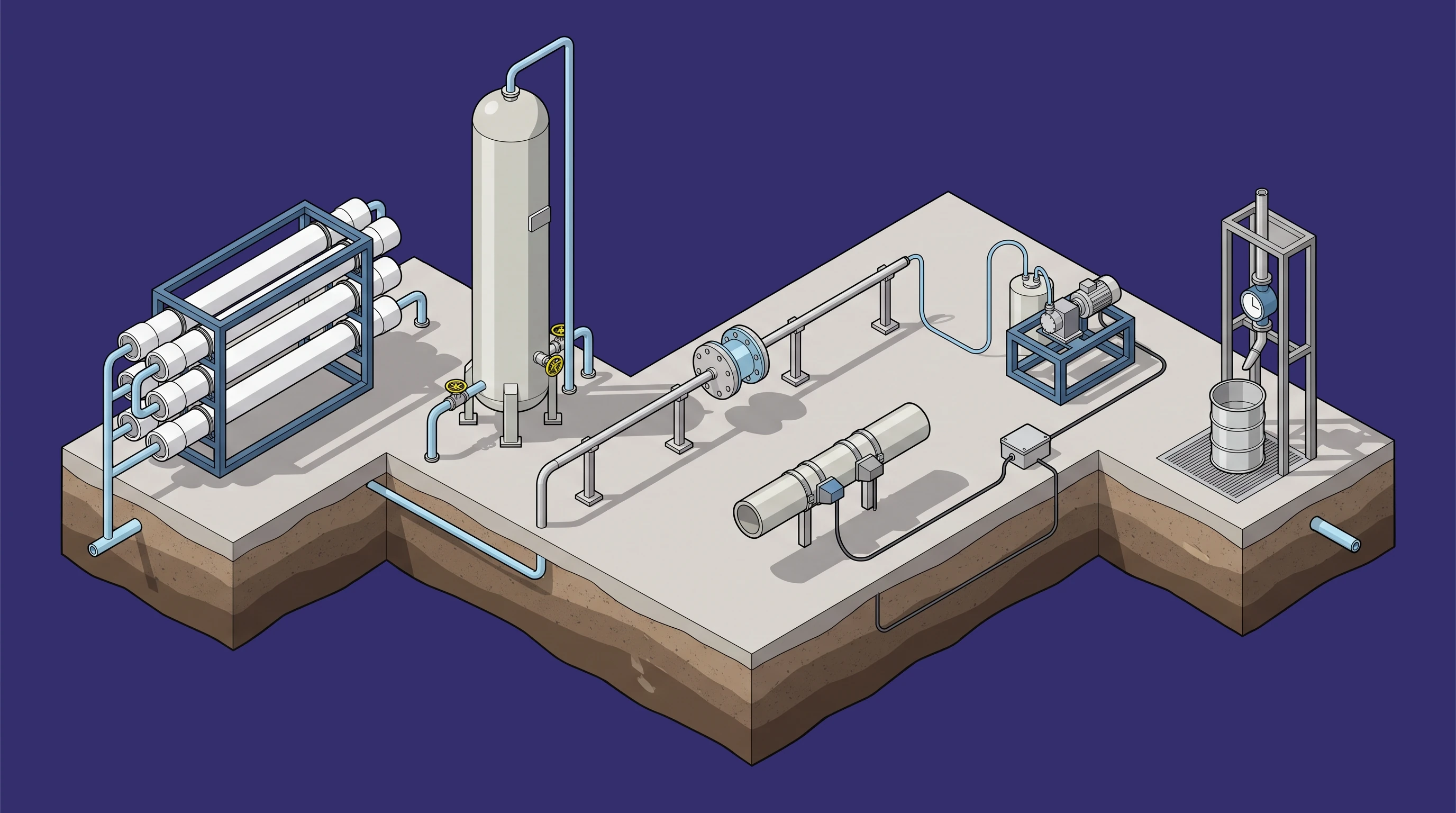 Ultra-Pure Water & High-Purity Loops — annotated application scene