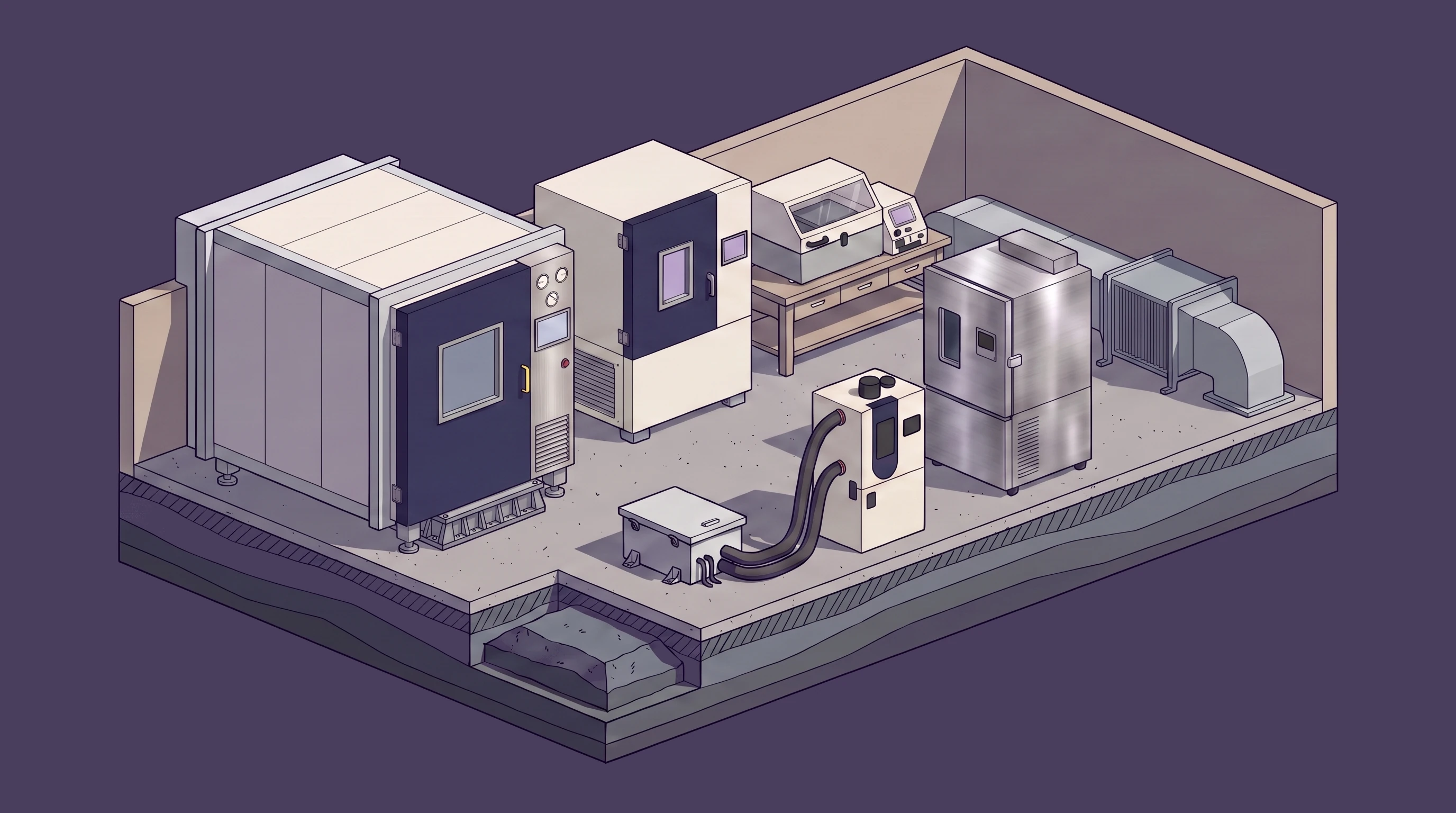 Environmental Test Lab — annotated application scene