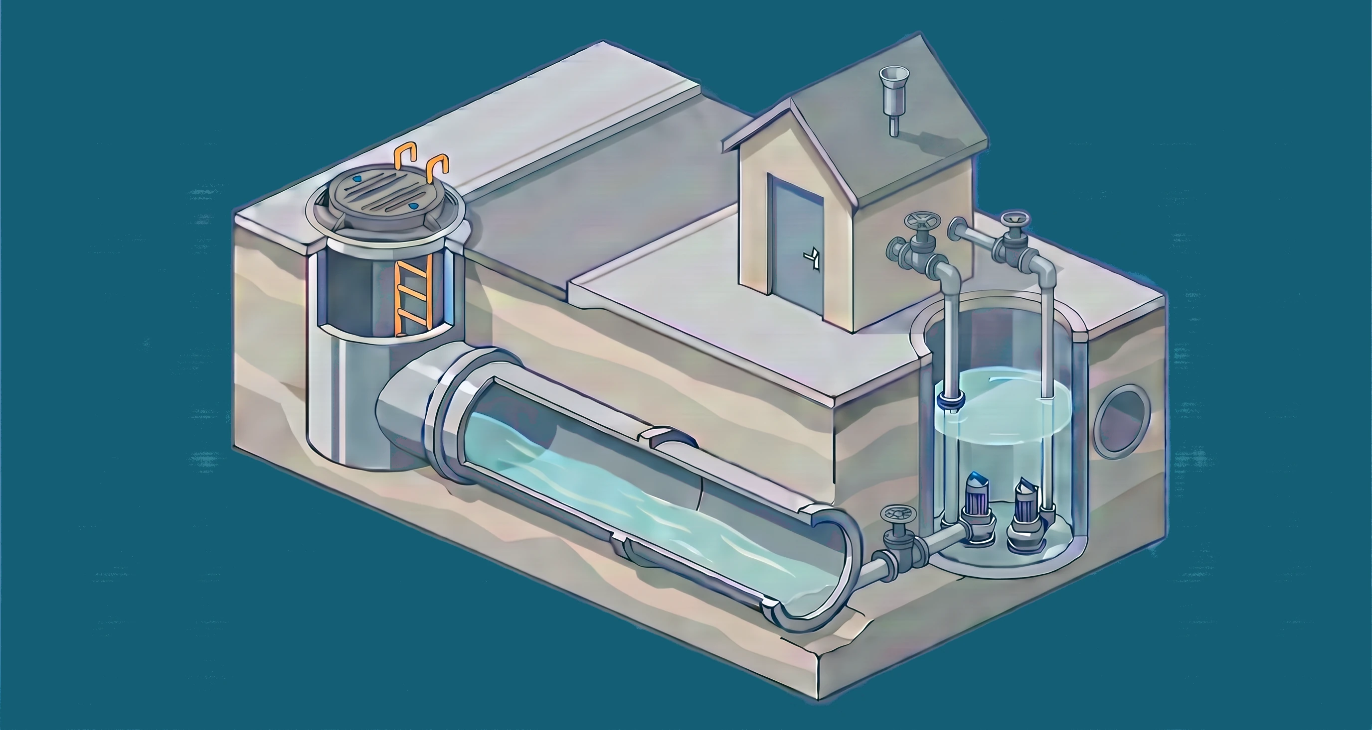 Collection System & Lift Stations — annotated application scene