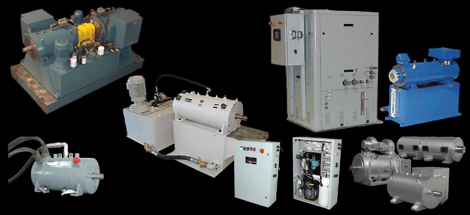 Reuland high-speed test-stand / dynamometer motor &mdash; variable-speed AC machine with precision bearings and integrated sensors for engine, EV, and aerospace test cells.