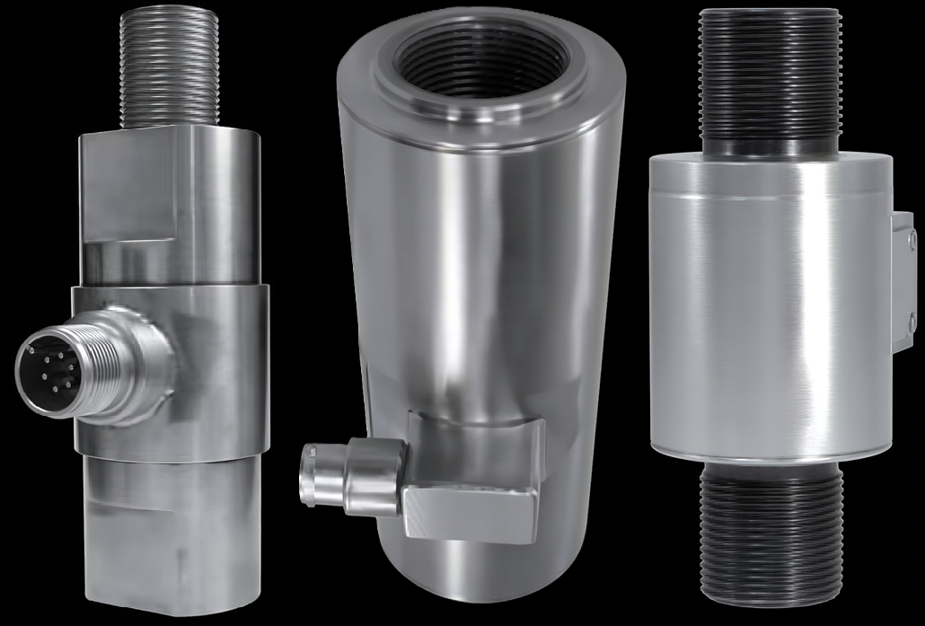 WIKA-ST rod-end / in-line tension load cell &mdash; threaded stainless body that screws into the loading line.