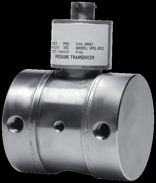 WIKA-ST XPDL low-range differential pressure transducer &mdash; all-stainless two-port body rated for 1,500 psi of line pressure around a span as small as 0.5 psid.