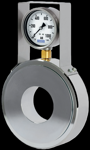 WIKA-ST F6148 geotechnical hydraulic ring force transducer on black