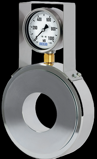 WIKA-ST F6171 geotechnical hydraulic ring force transducer on black