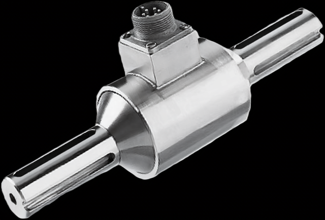 WIKA-ST XTS150 large-shaft in-line reaction torque sensor on black