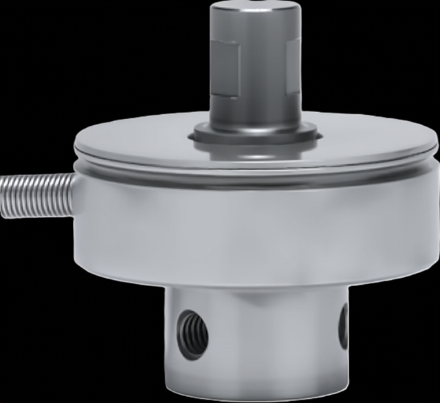 WIKA-ST XTS375 small-shaft in-line reaction torque sensor on black